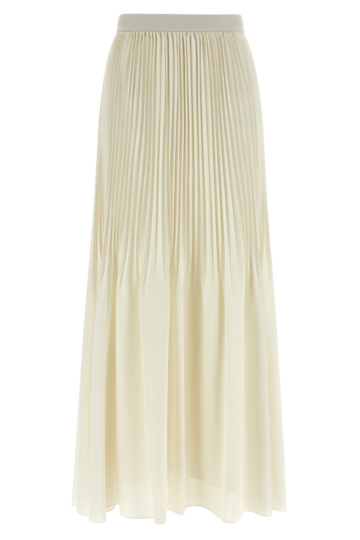 TWIN SET 40 long skirt in pleated fabric