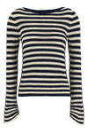 stretch cotton and polyamide yarn sweater