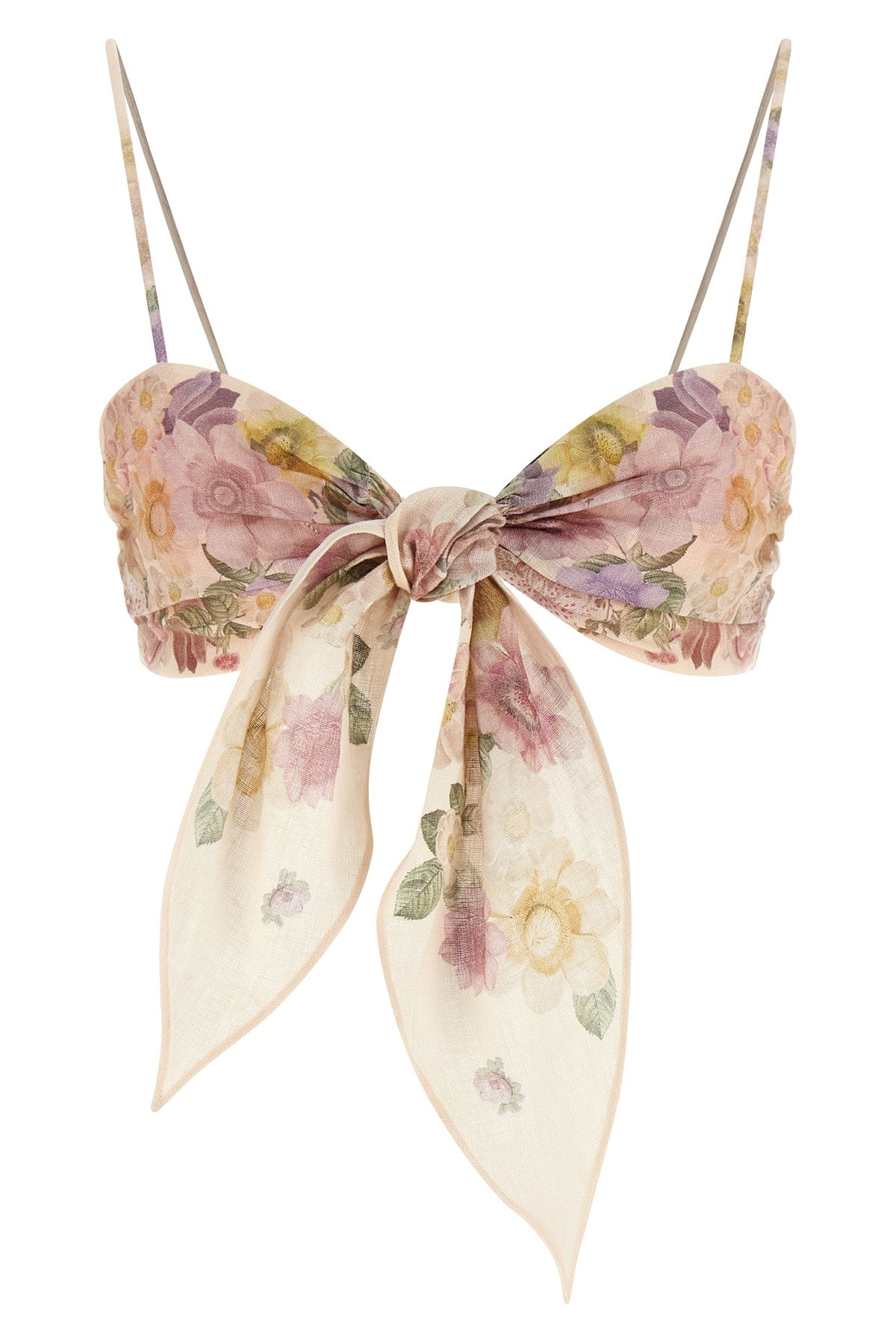 TWIN SET 40 all-over floral print linen top