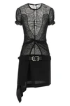 the the attico mini dress stands out for a construction that combines contrastin