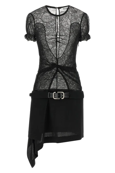 the the attico mini dress stands out for a construction that combines contrastin