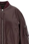 the attico anja bomber jacket in pure lambskin redefines classic volumes throu