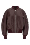 the attico anja bomber jacket in pure lambskin redefines classic volumes throu
