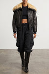 the the attico bomber jacket in soft lambskin redefines the volumes of urban out