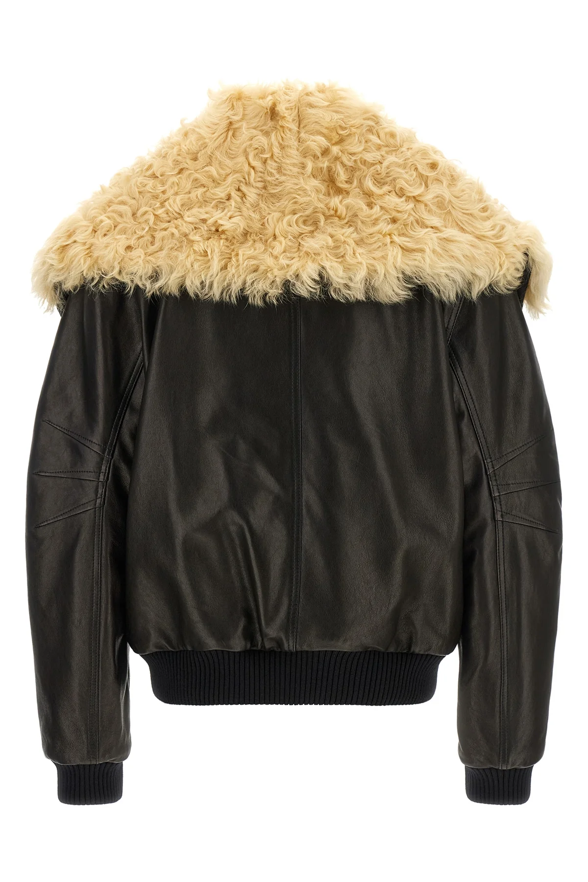 the the attico bomber jacket in soft lambskin redefines the volumes of urban out