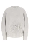 the attico sweater redefines classic knitwear through a sculptural and bold silh