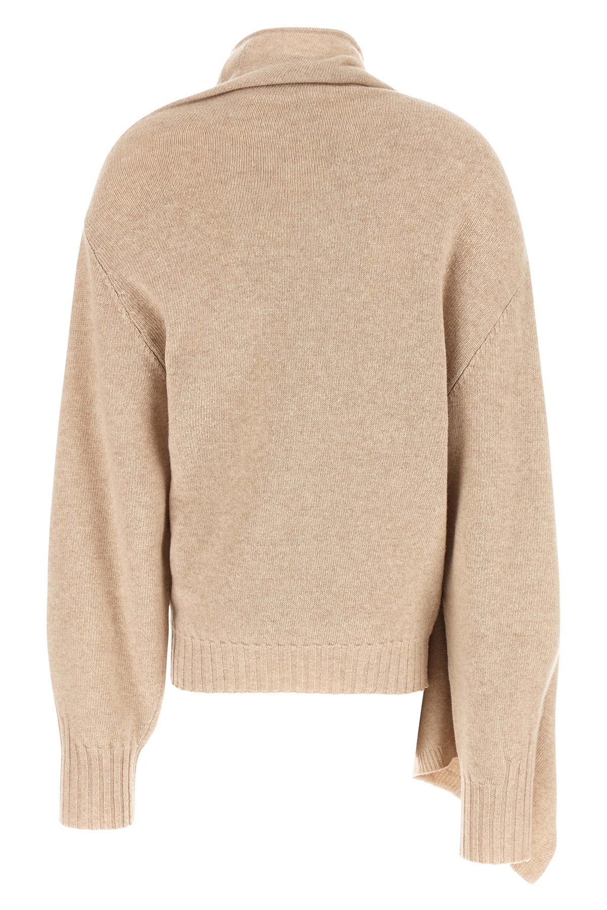 the attico sweater is distinguished by a sculptural construction defined by an a
