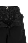 the attico cropped jeans feature a distinctive double-waist construction