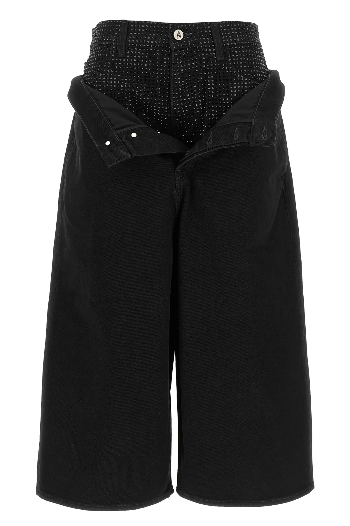 THE ATTICO 25 the attico cropped jeans feature a distinctive double-waist construction