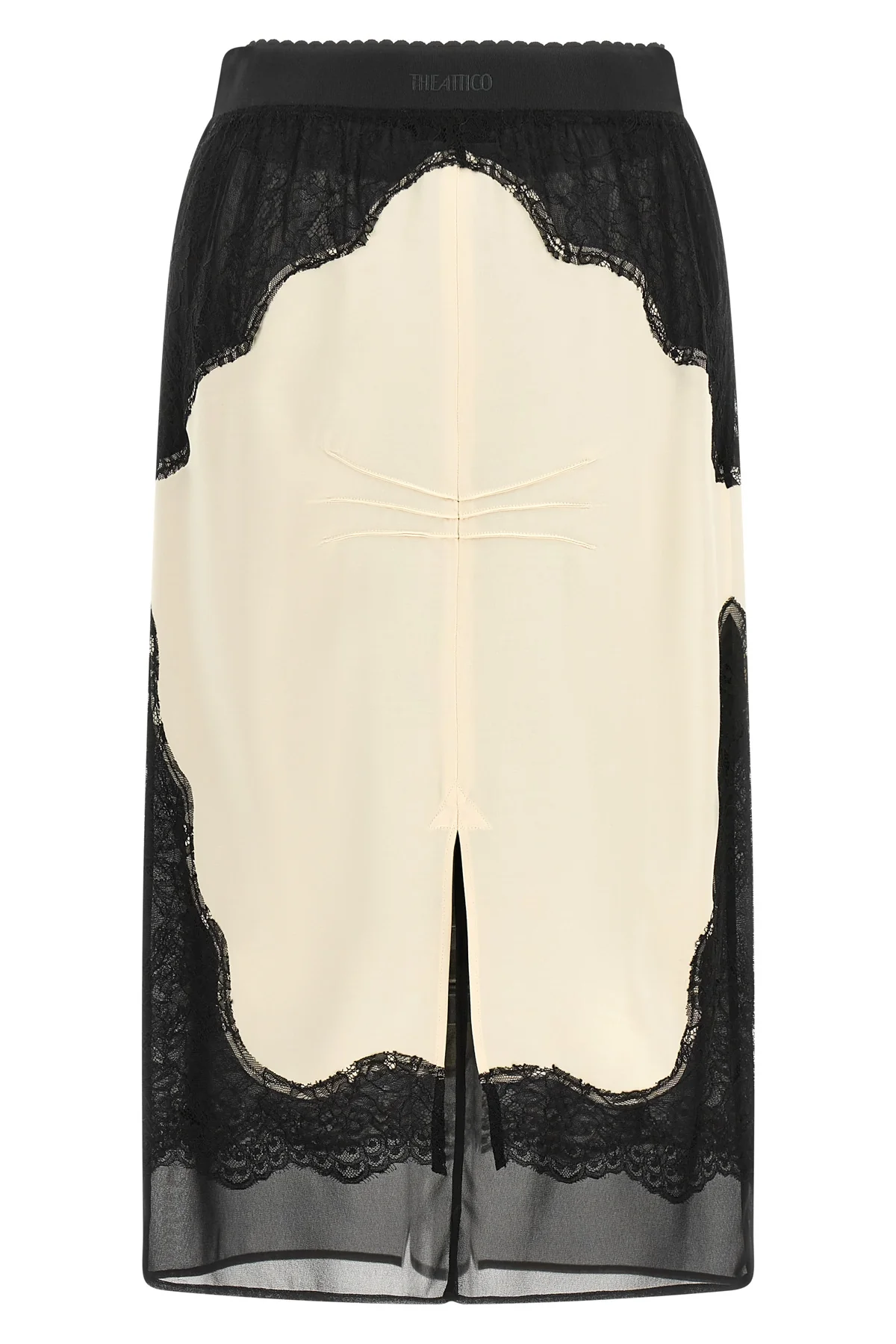the midi skirt the attico defines a new concept of evening elegance through a pl