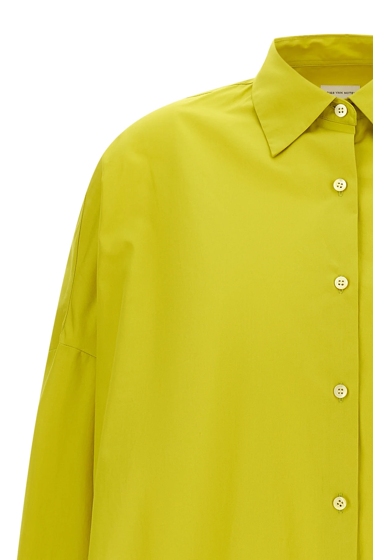 the dries van noten casia shirt redefines the volumes of classic tailoring thr