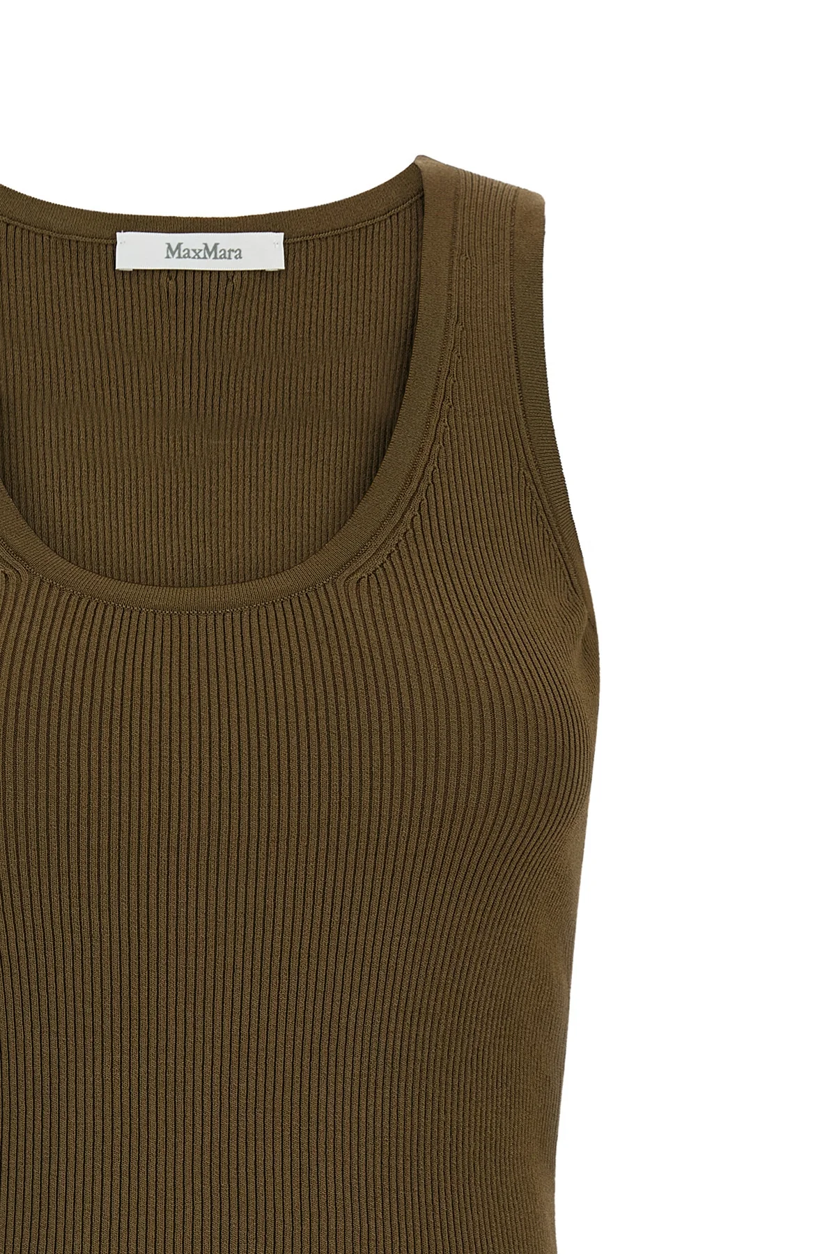 the sleeveless max mara editta top defines a new essentiality through a precise