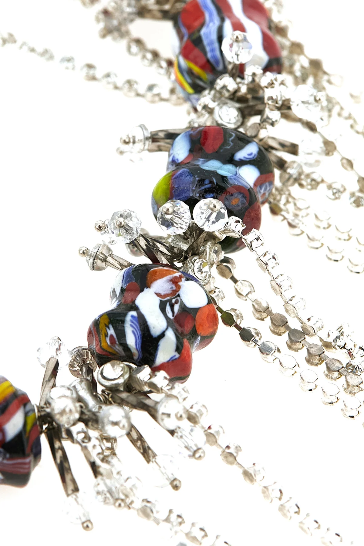 the statement necklace by dries van noten is distinguished by a sculptural con