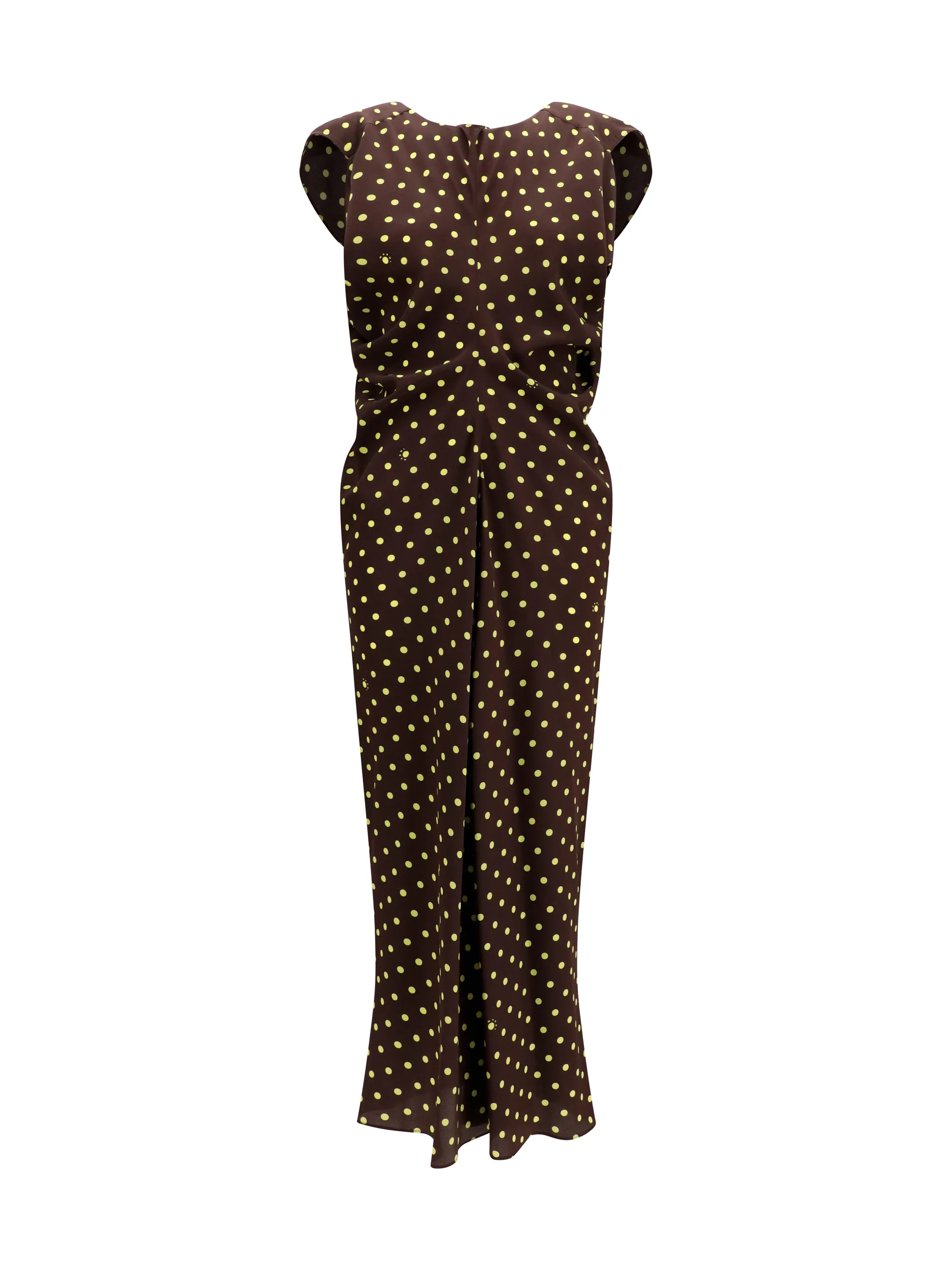 MARNI 42 printed polka dot crepe dress 