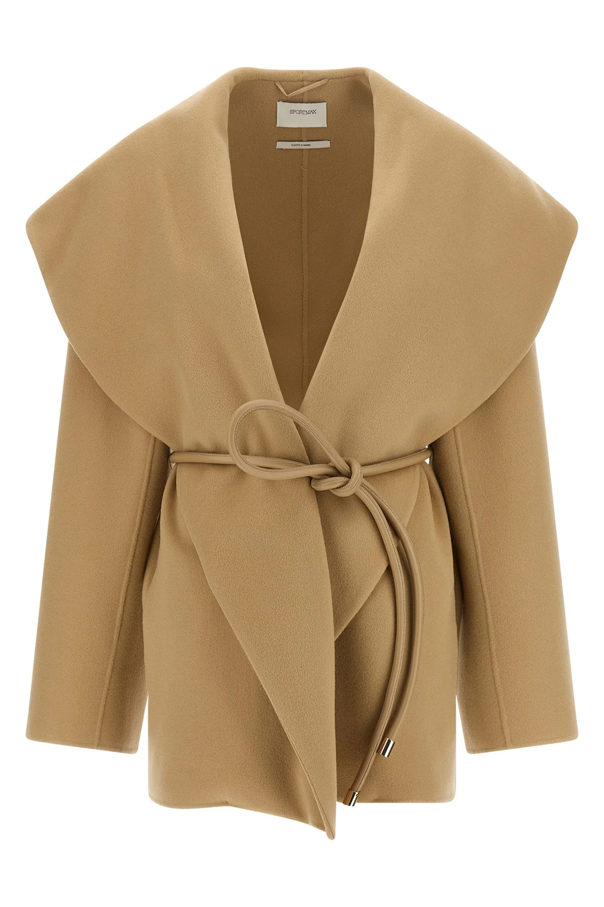 the sportmax spxuguale jacket redefines the volumes of outerwear through a rig