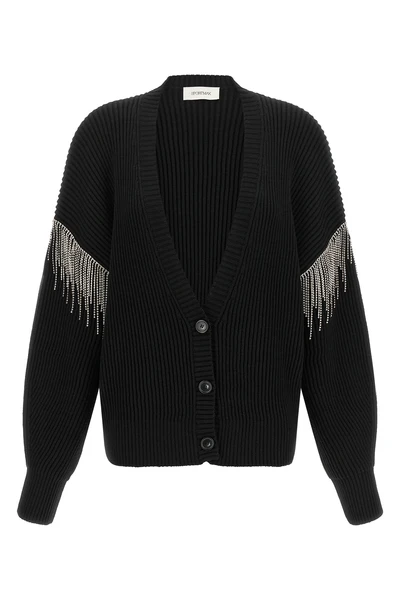 the sportmax spxpagine cardigan in pure virgin wool is distinguished by a modu