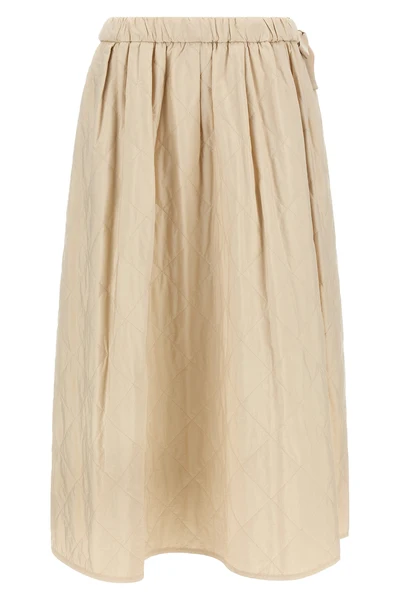 the weekend max mara briose midi skirt features a flared silhouette defined by