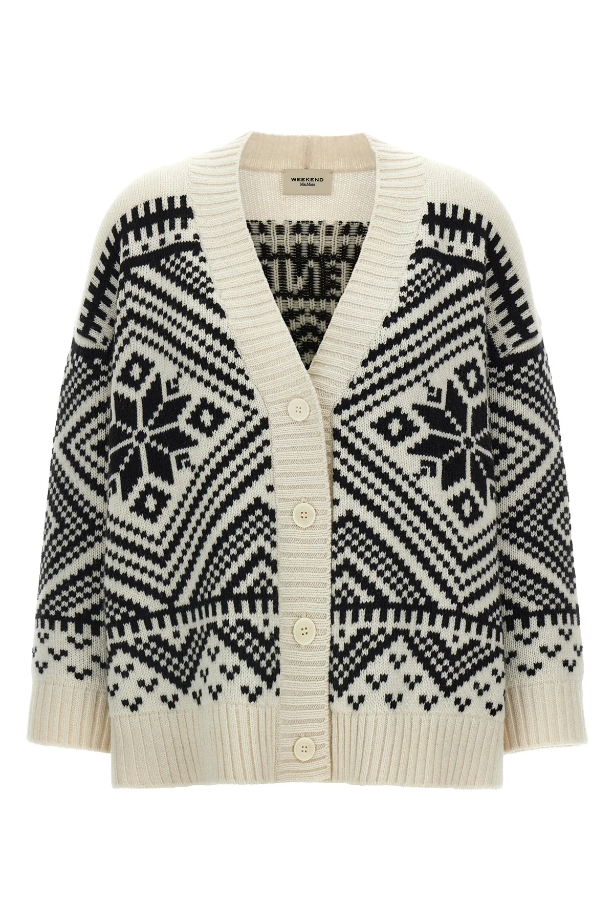 the weekend max mara belgio cardigan features an oversized silhouette