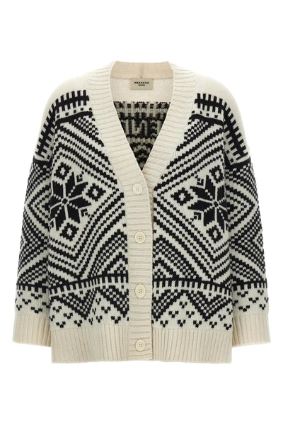 the weekend max mara belgio cardigan features an oversized silhouette