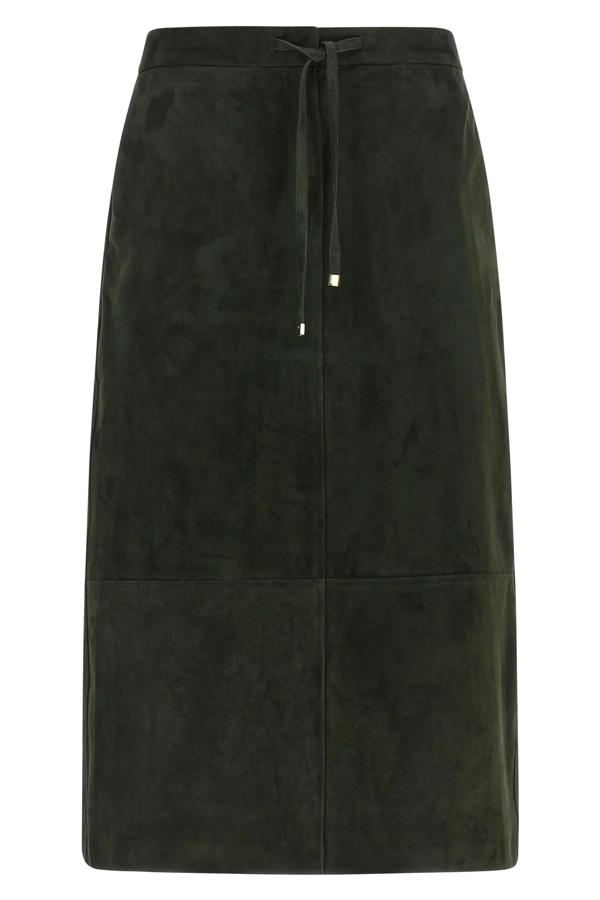 the s max mara smmgazza longuette skirt in fine suede defines a slightly flar
