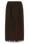 the twinset longuette skirt stands out for its fluid silhouette and essential ae