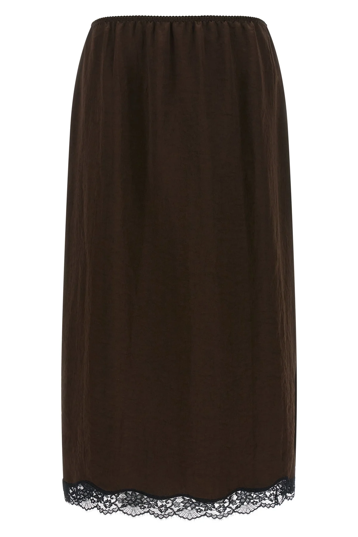 the twinset longuette skirt stands out for its fluid silhouette and essential ae
