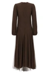the twinset long dress stands out for its fluid and feminine silhouette
