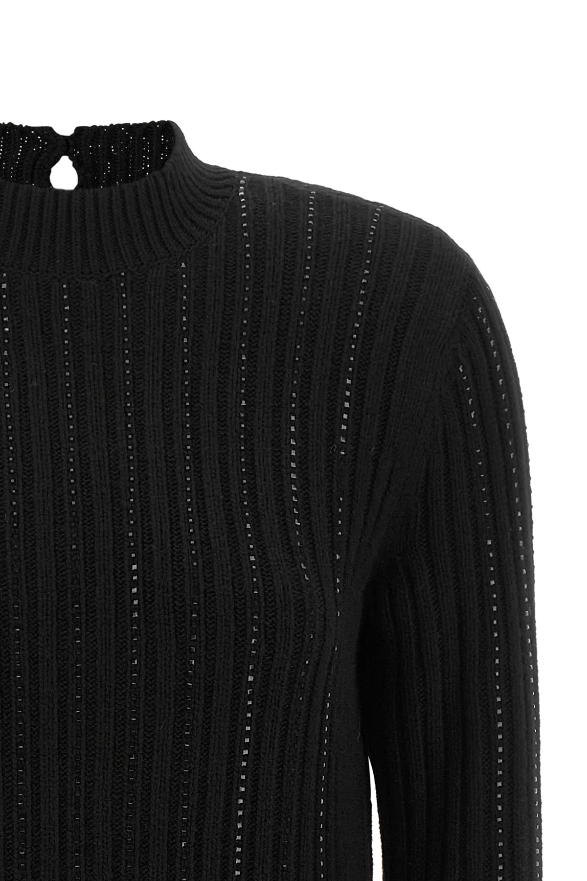 the black twinset ribbed knit mini dress redefines everyday elegance through an