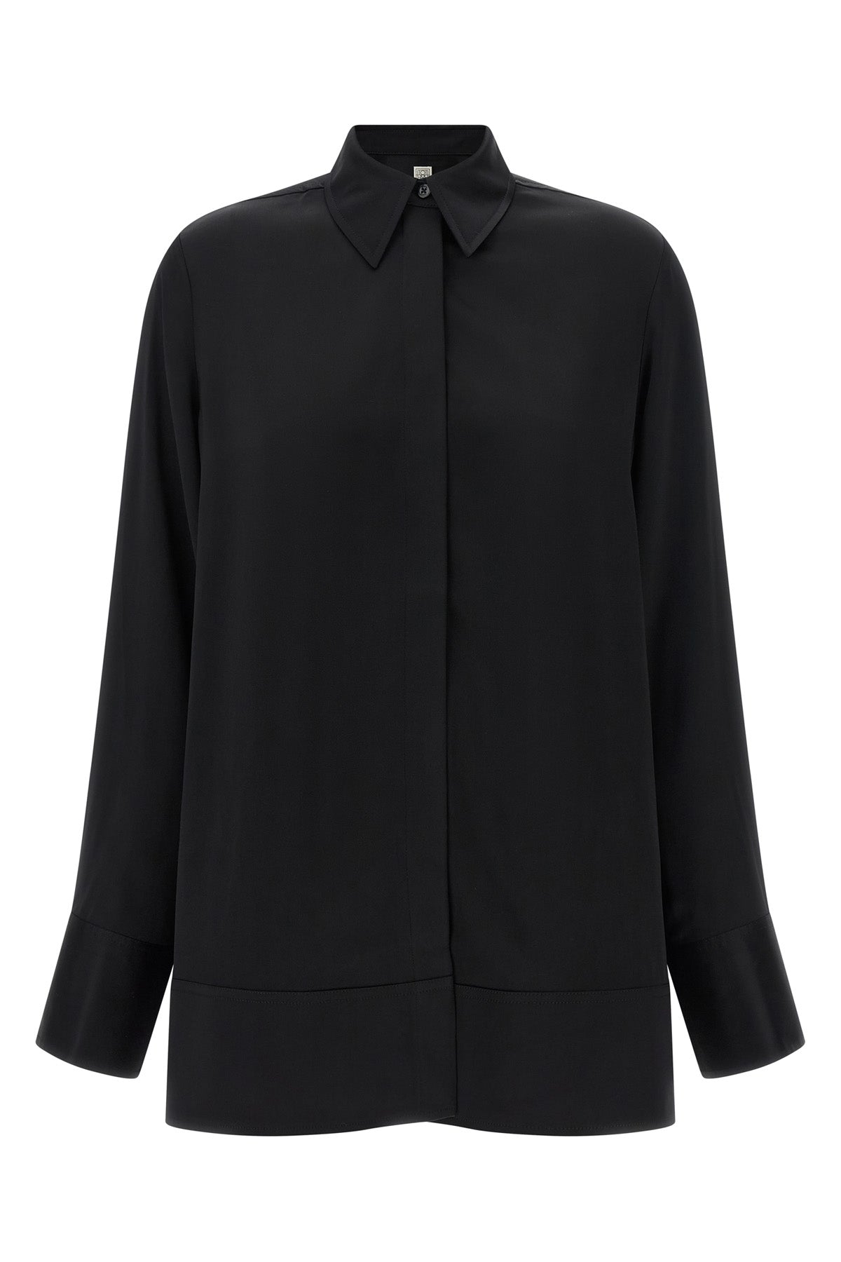 TOTEME 32 soft tuxedo heavy satin viscose shirt