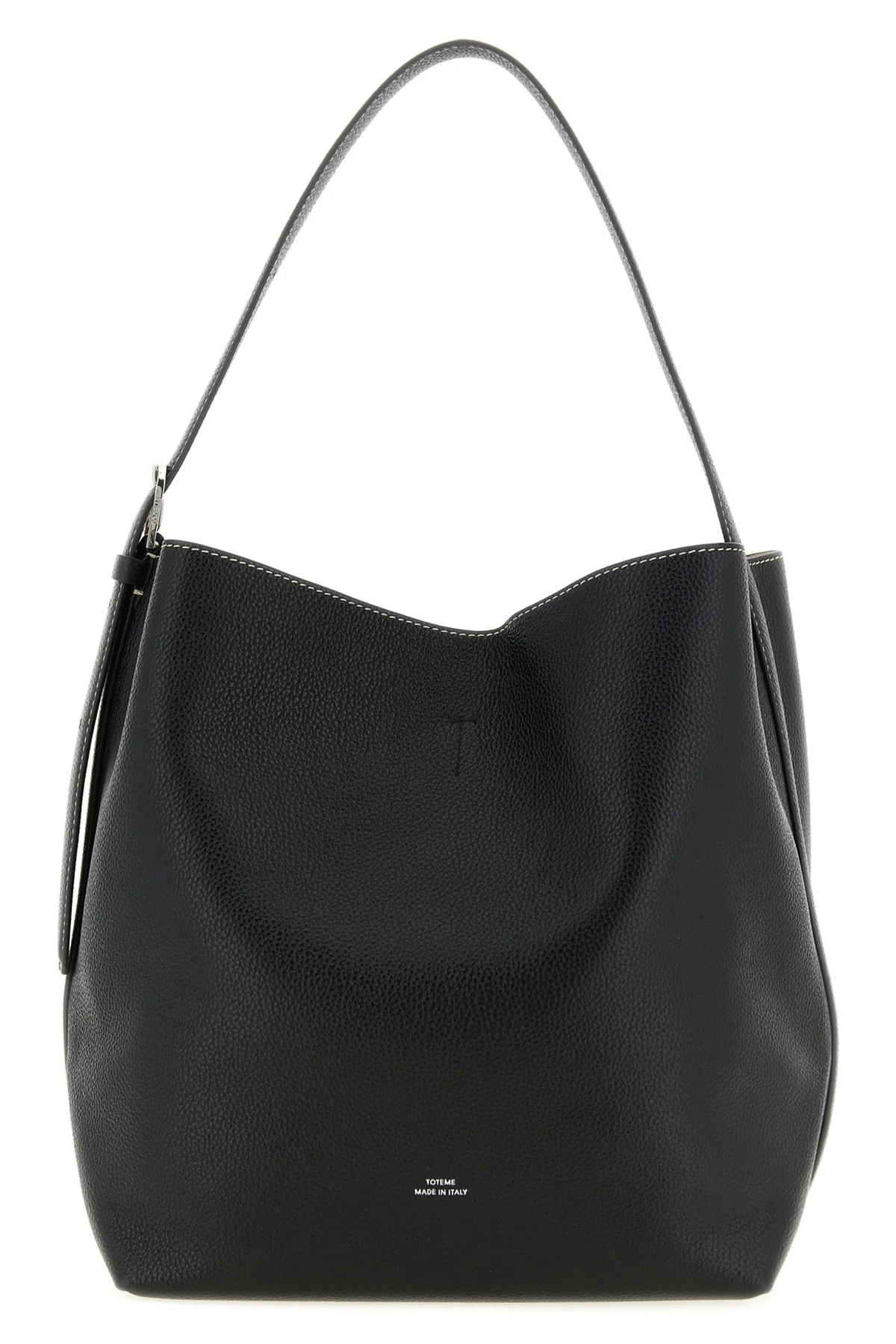 the toteme medium belted shoulder bag in grained leather tote is distinguished b
