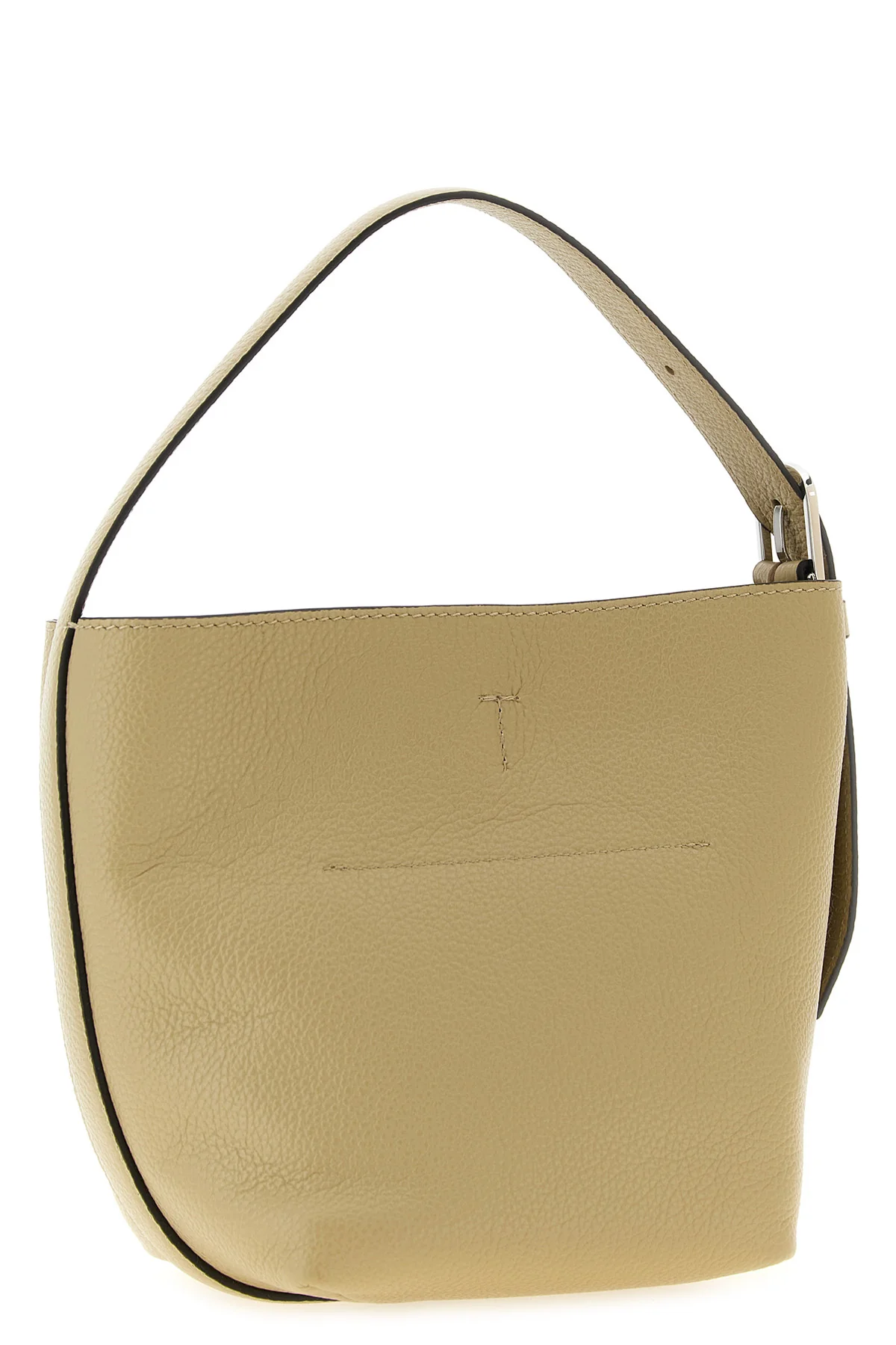 TOTEME OS the toteme petite belted tote bag in cashew hammered leather embodies the essenc