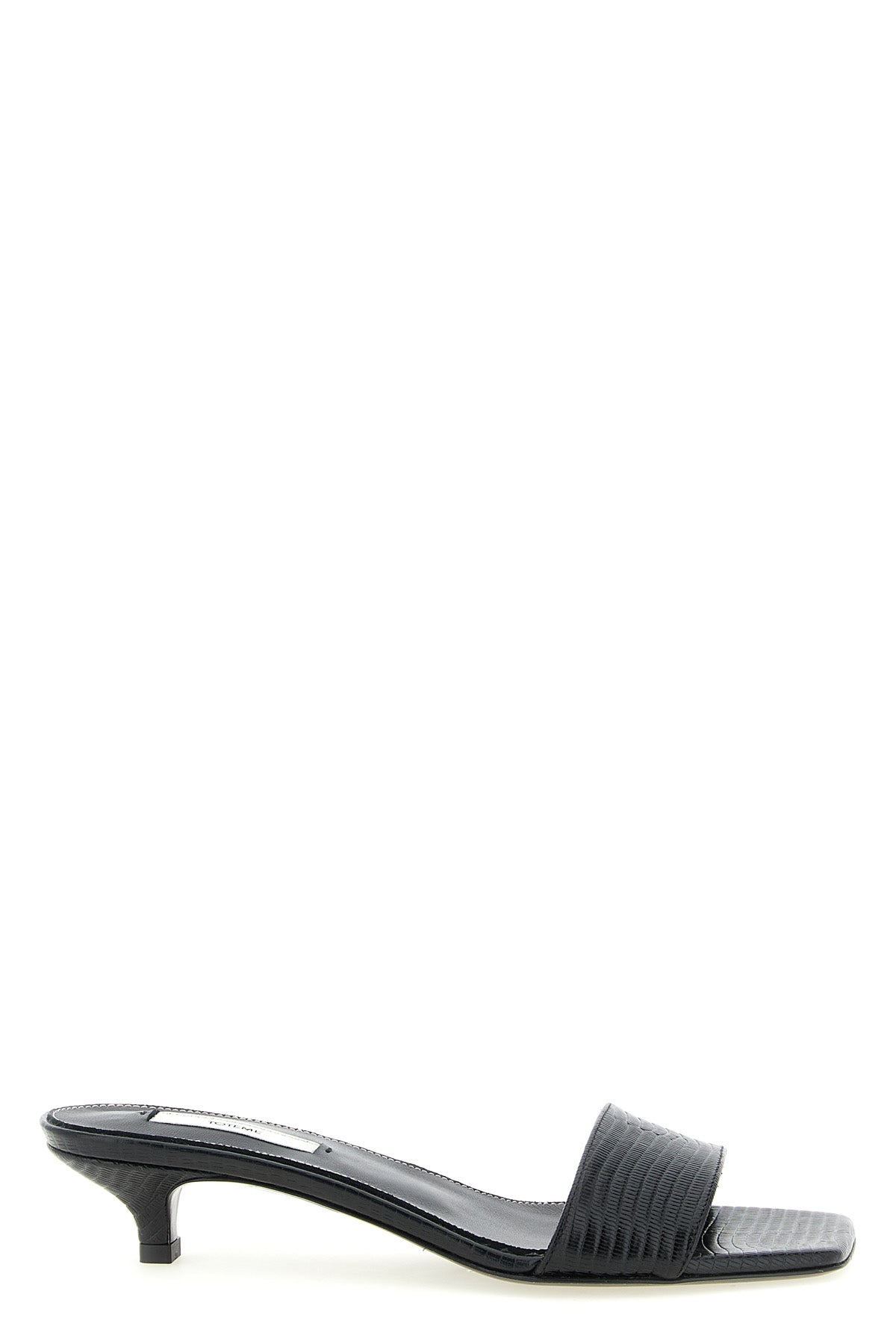 TOTEME 37 lizard effect embossed cowhide leather sandals