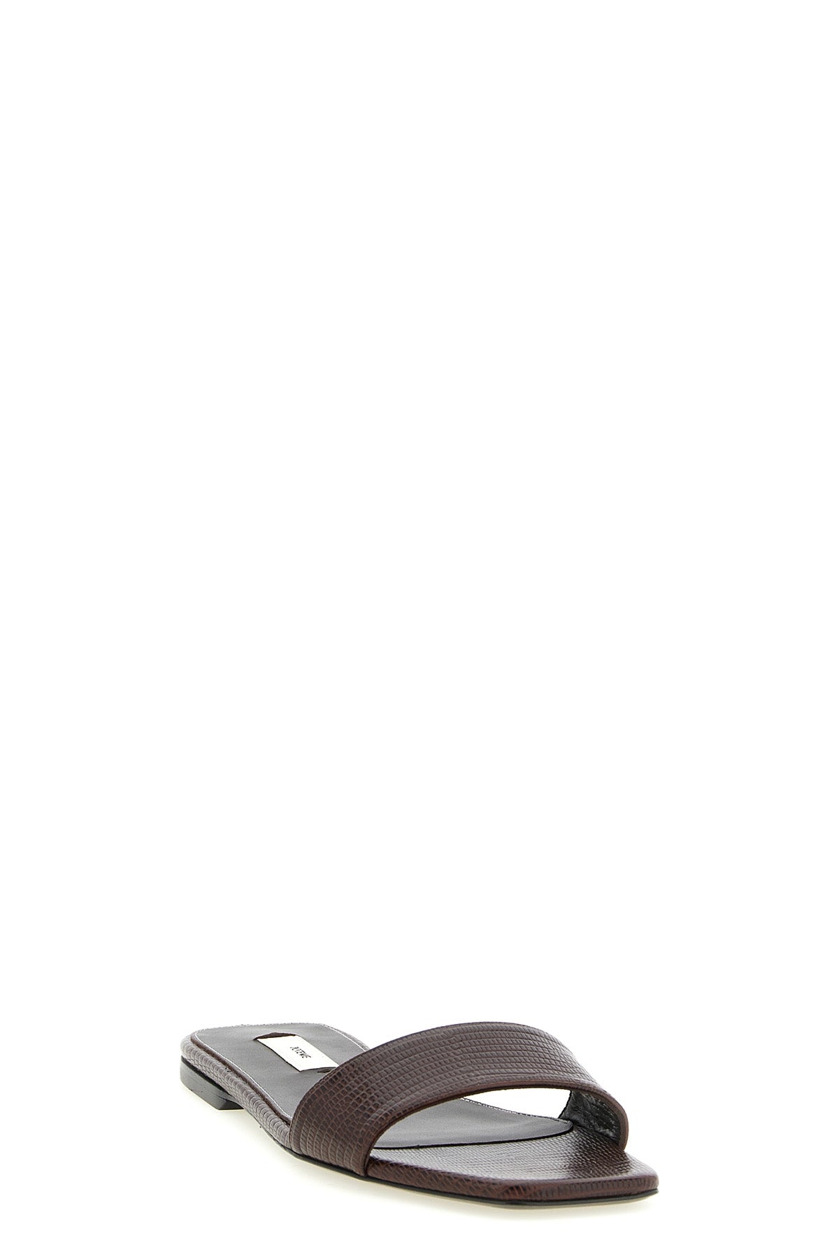 TOTEME 36 lizard effect embossed cowhide leather sandals