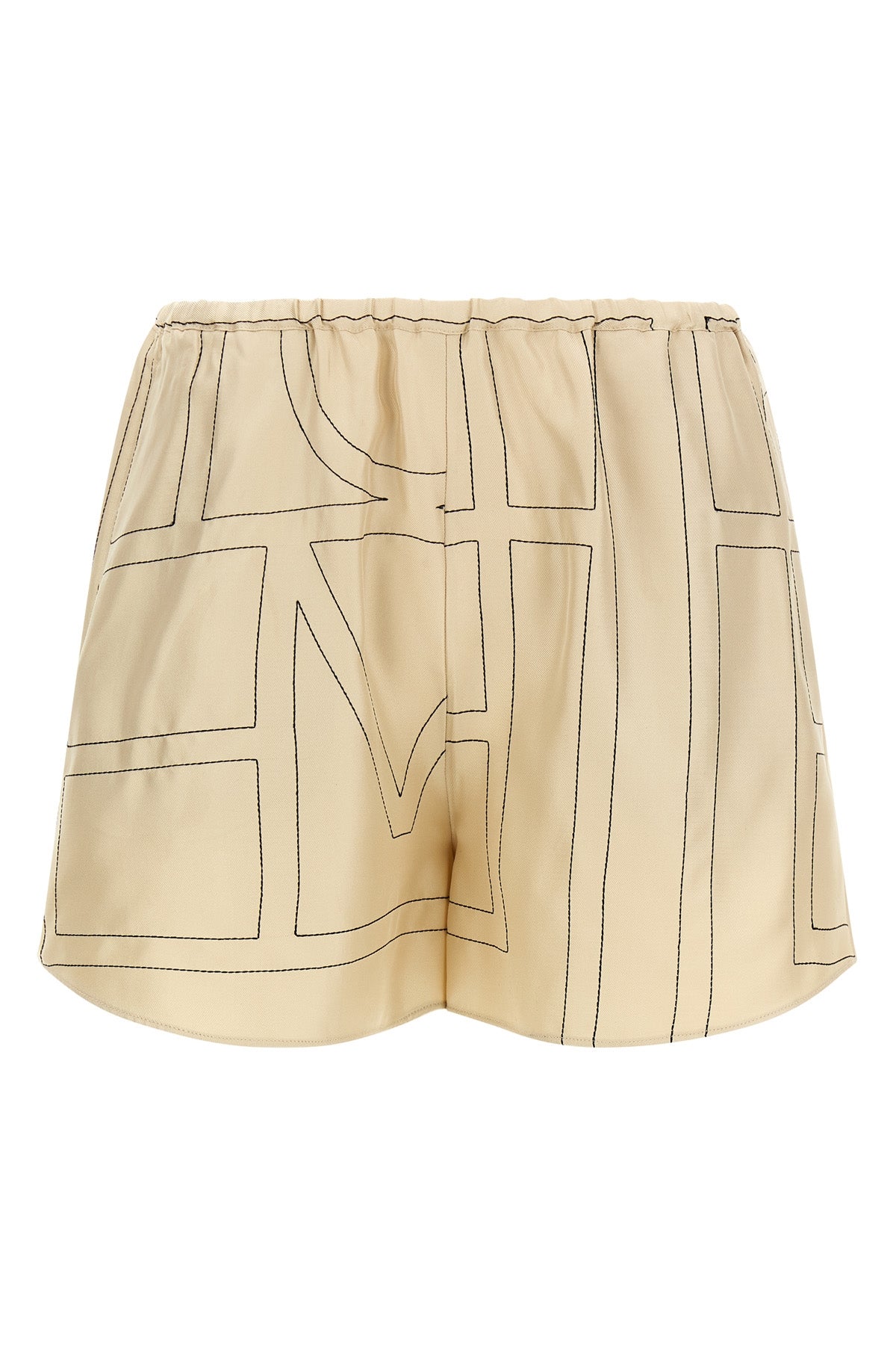 TOTEME 32 toteme short in medium-weight silk twill embroidered