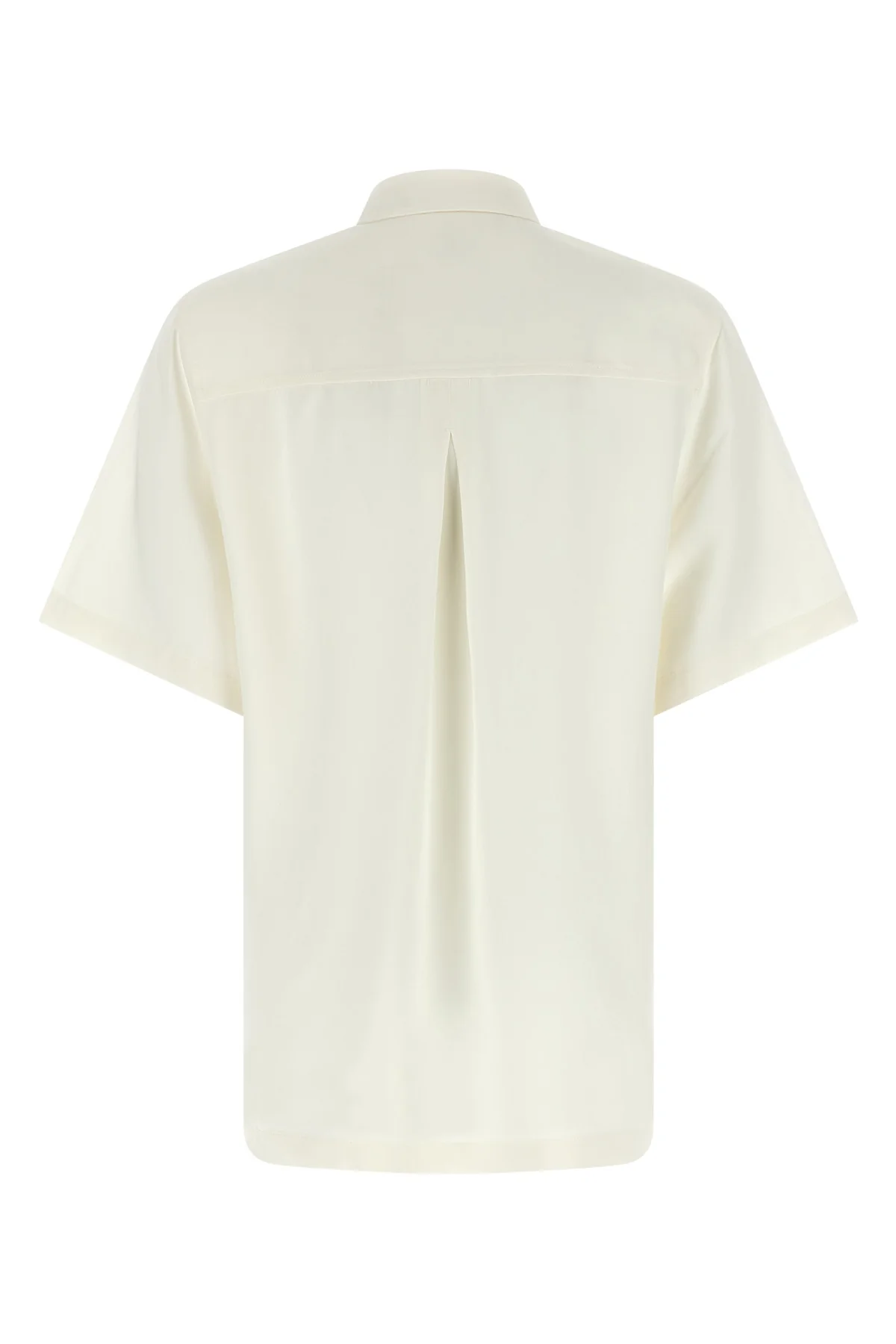 fluid polo shirt in wool and viscose blend