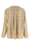 toteme shirt in medium-weight silk twill embroidered