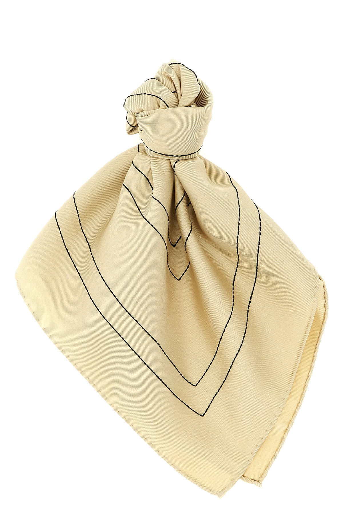 TOTEME OS monogram embroidered silk scarf