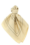 monogram embroidered silk scarf