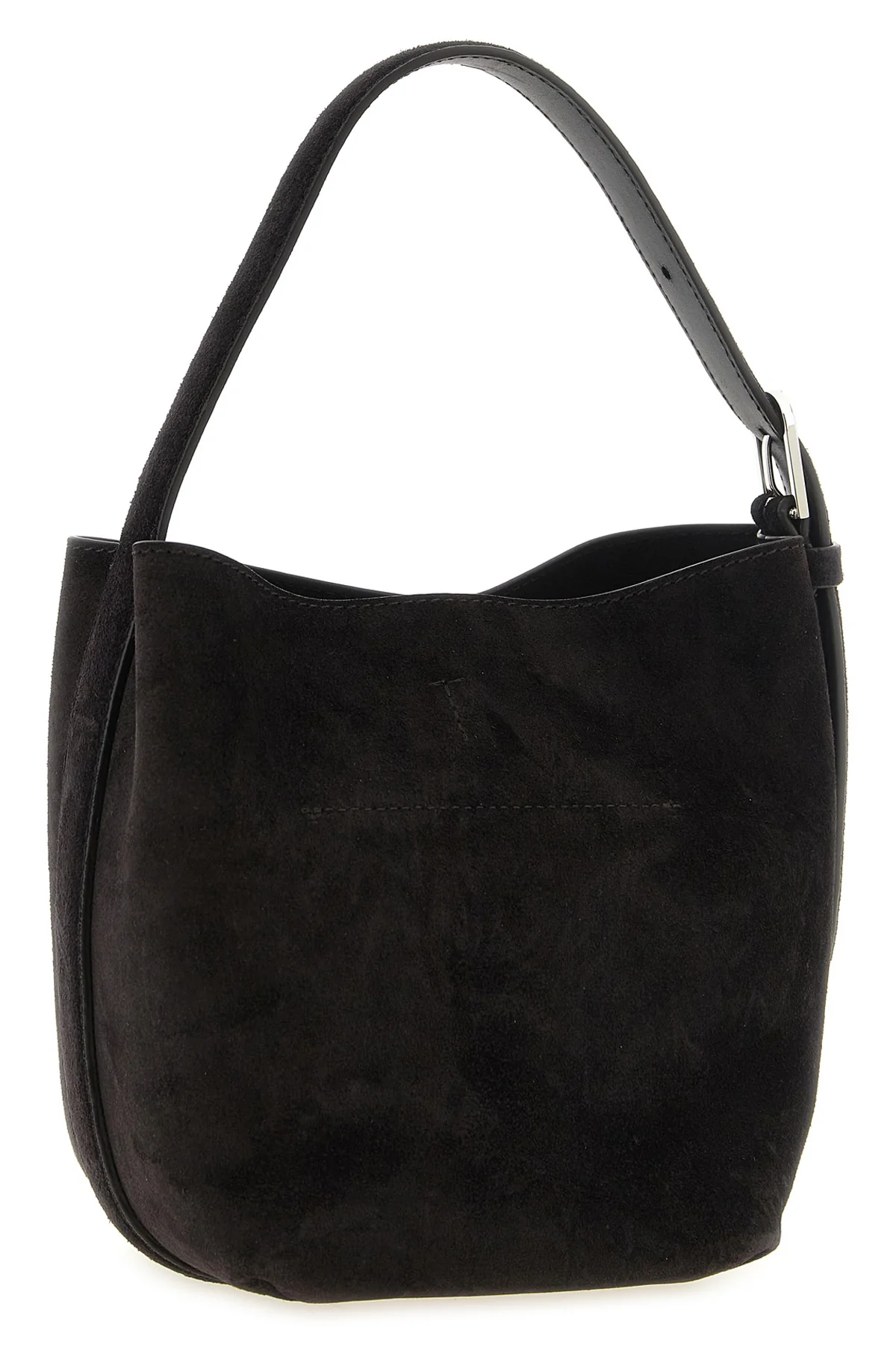 the toteme small belted suede tote handbag is made of 100% soft cowhide
