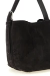 the toteme small belted suede tote handbag is made of 100% soft cowhide