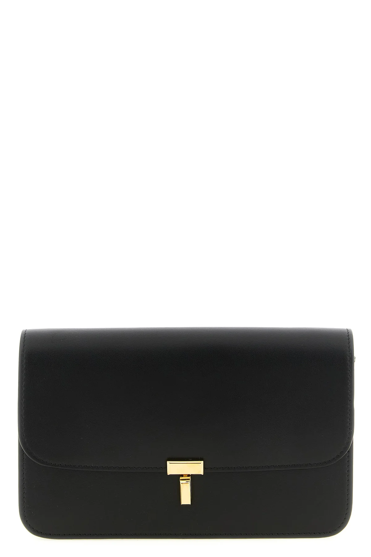 TOTEME OS the toteme t-lock leather crossbody bag stands out for a structured construction