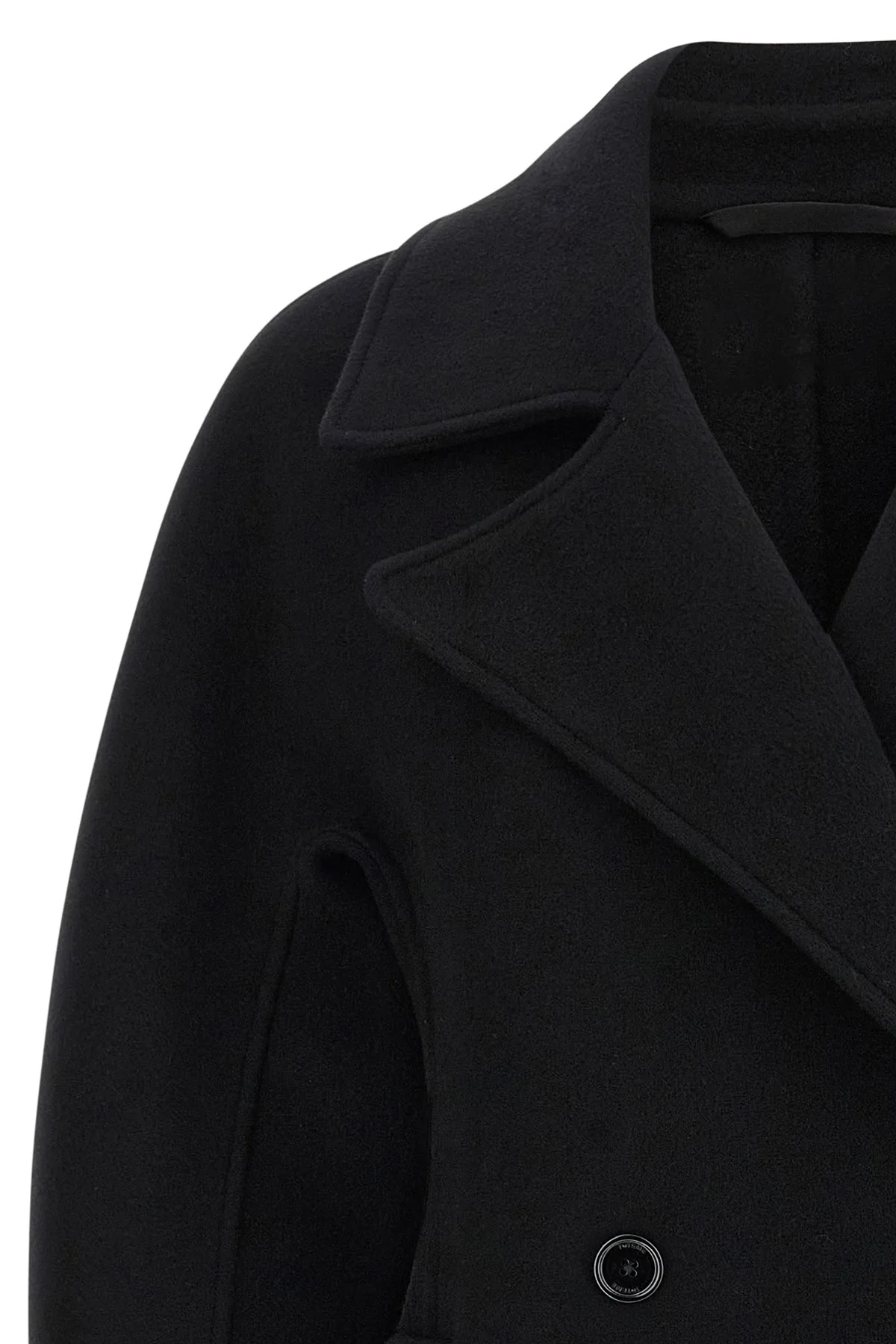 the toteme rounded peacoat coat redefines the outerwear through precise architec