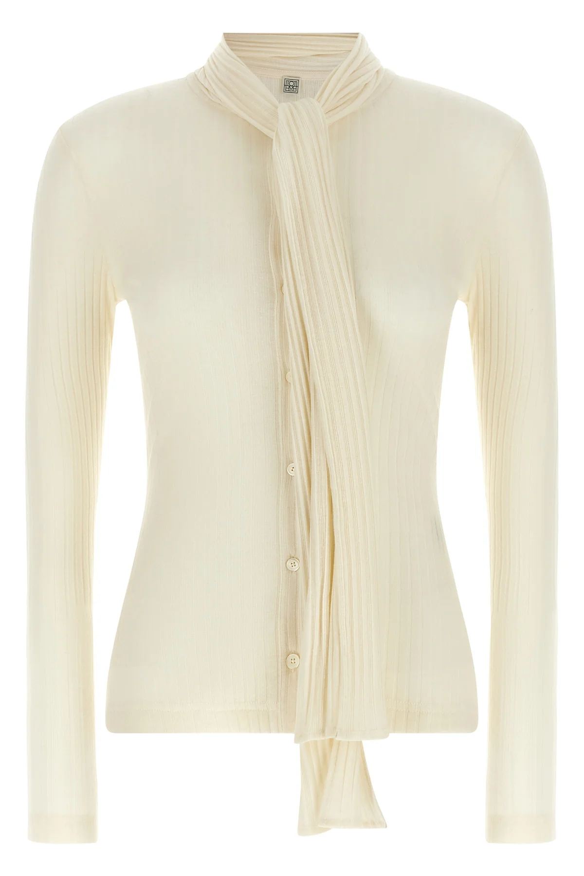the toteme cardigan redefines the codes of knitwear through an essential and sop
