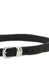 claudio black leather zerbini belt