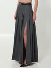 pleated maxi dress
