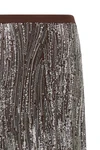 the rabanne long skirt stands out for its sartorial construction that combines f