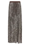 the rabanne long skirt stands out for its sartorial construction that combines f