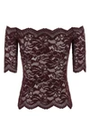 semi-transparent double-layer lace top