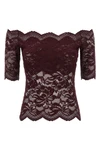 semi-transparent double-layer lace top