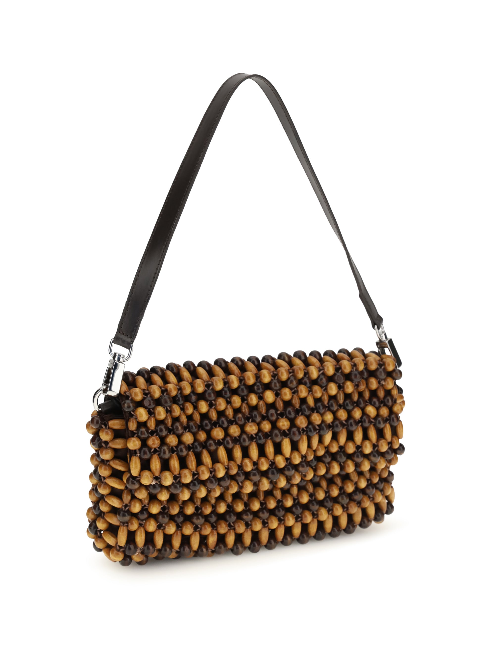 STAUD OS timmy shoulder bag multi wood beads
